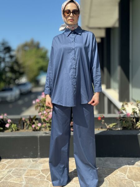 QOOQ Baz Pantolon 24SS301 İNDİGO - 40