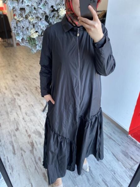 Almarwah Paraşüt Kumaş Fermuarlı Elbise Kap 404931