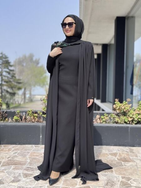 SENNA Reneta Pelerinli (Çıkartılabilir) Dress SD30111