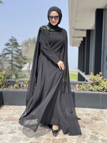 SENNA Reneta Pelerinli (Çıkartılabilir) Dress SD30111