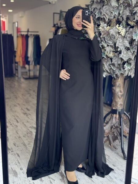 SENNA Reneta Pelerinli (Çıkartılabilir) Dress SD30111