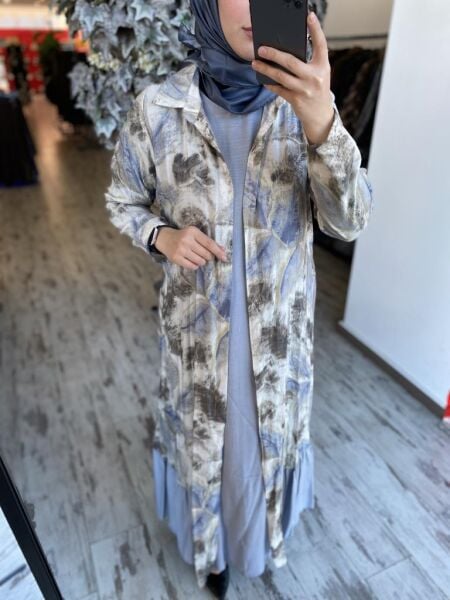 Almarwah Kolyeli Kap Elbise 2 li Takım 202739