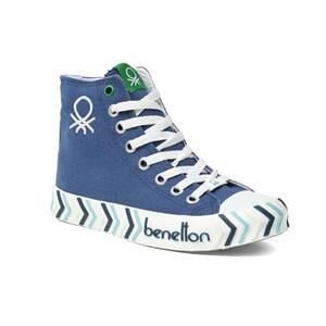 Benetton Uzun Converse Spor Ayakkab 30625 SİYAH-BEYAZ - 37