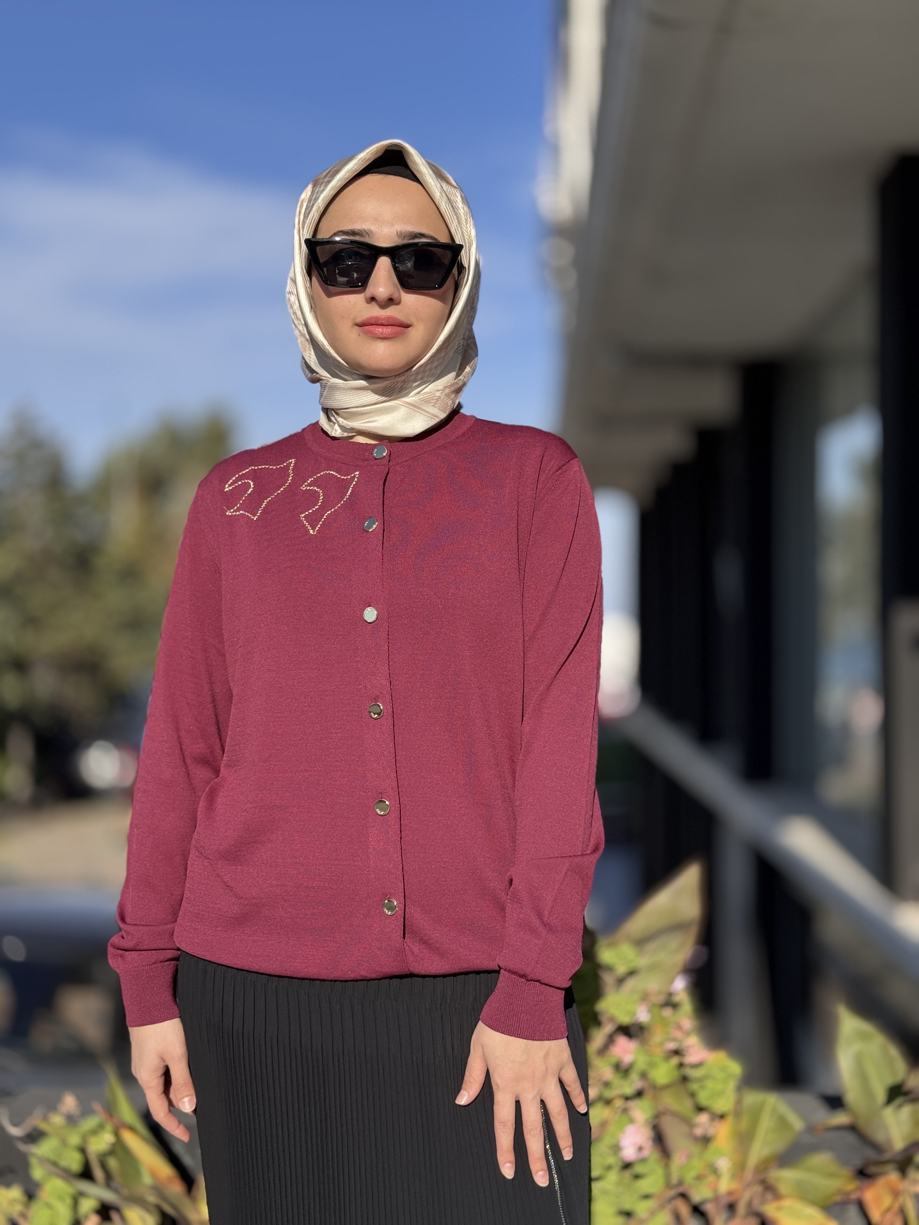 Ghisa Gold Nakış ve Düğme Detaylı Hırka 3290