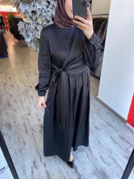 Almarwah Kraşlı Gögüs Kapak Detaylı Elbise 303821